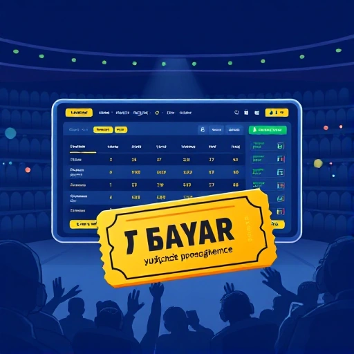 A modern, clean illustration of a betting platform interface with a golden ticket or voucher symbolizing a profitable offer, subtle Russian text elements like 'БК Пари' and 'выгодное предложение' integrated as part of the UI design (e.g., on a banner or button), professional color scheme with blues and golds, minimalistic design, no visible crowds or people, focus on digital interface and promotional elements