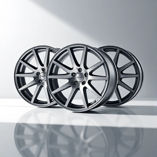A set of high-quality Alutec alloy wheels displayed on a clean, reflective surface under soft studio lighting, showcasing their modern multi-spoke design, polished finish, and intricate detailing, with subtle reflections and depth to emphasize premium craftsmanship